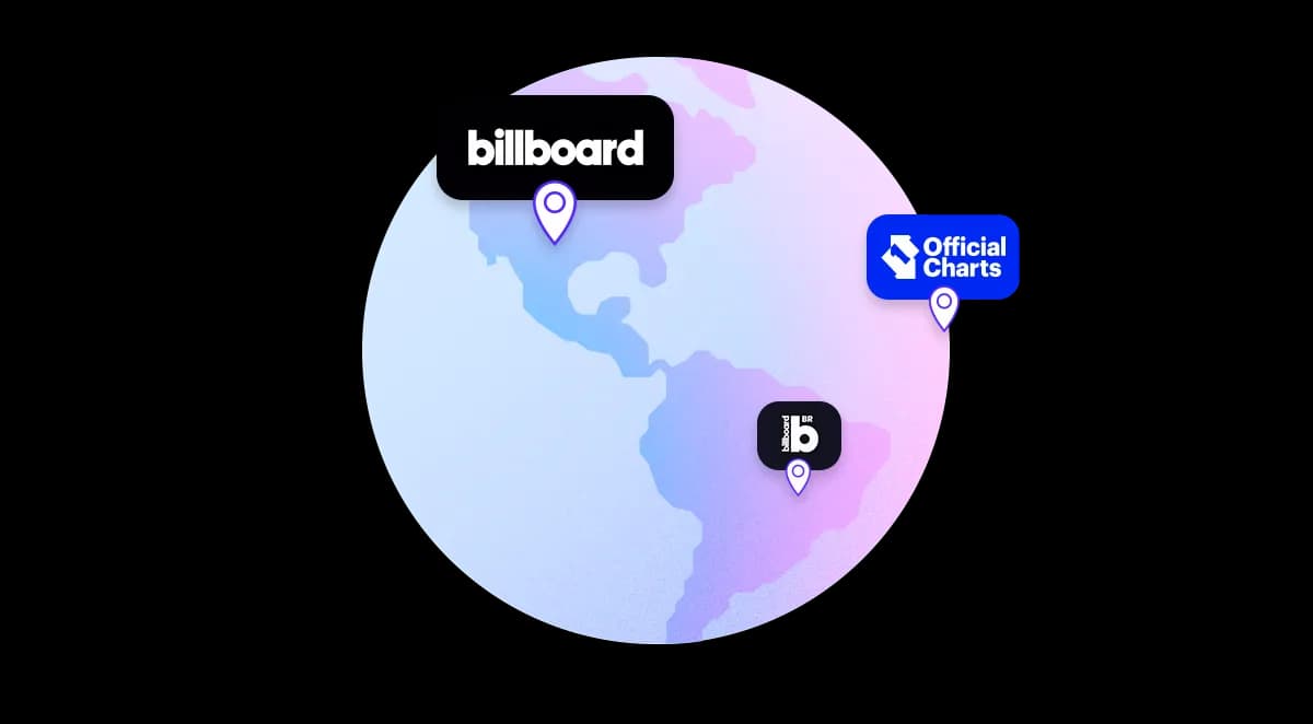 Registre músicas para as paradas oficiais