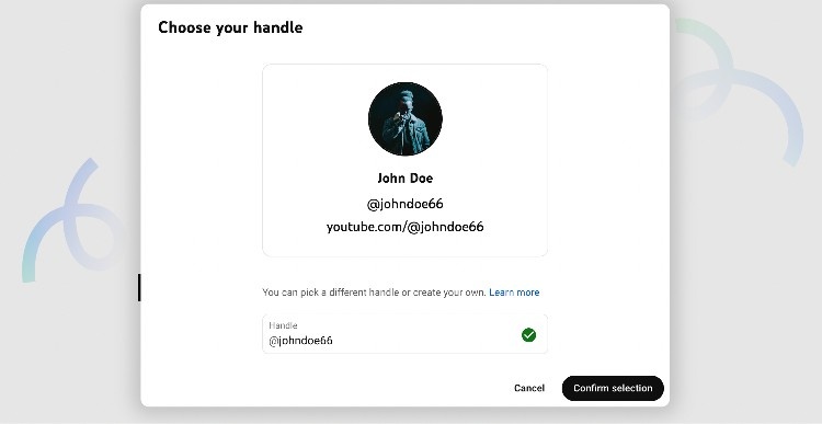 How to claim your YouTube handle - confirm your handle
