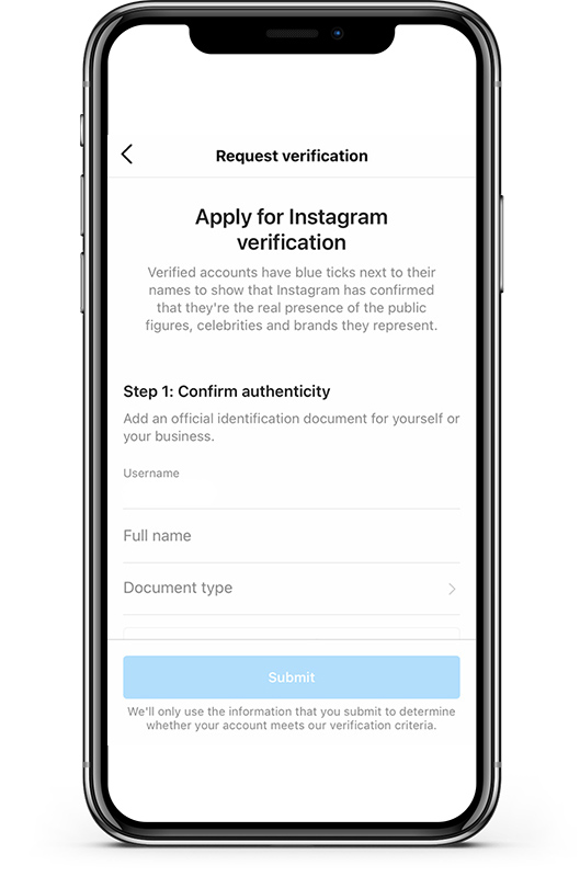 So verifizieren Sie sich als Musiker auf Instagram