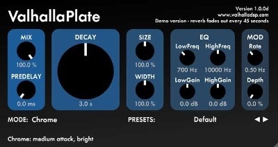 Best VST Plugins for Music Production - Valhalla Plate
