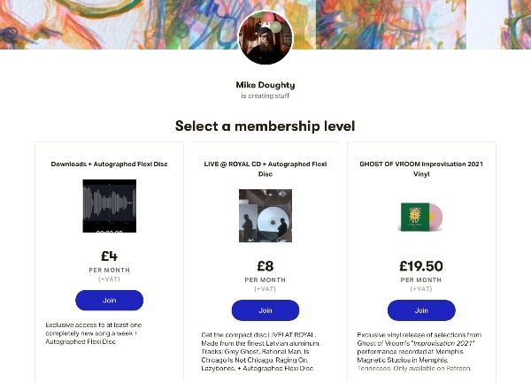 Wie man mit Patreon für Musiker mehr Geld verdient - Patreon-Mitgliedschaftsstufen