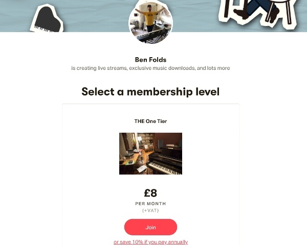 Wie man mit Patreon für Musiker mehr Geld verdient - Patreon-Mitgliedschaftsstufen