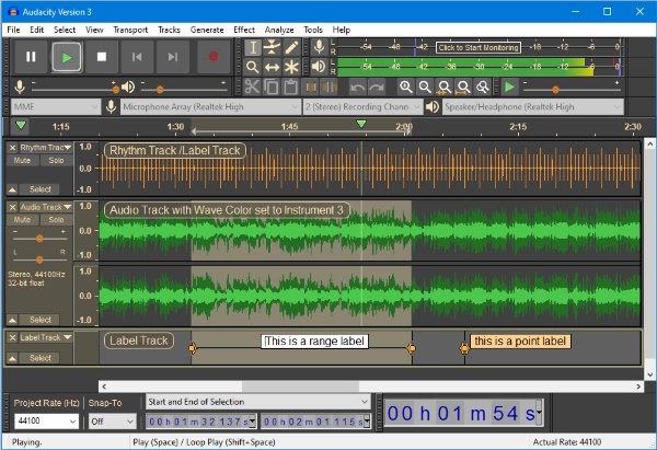 Best free DAWs - Audacity