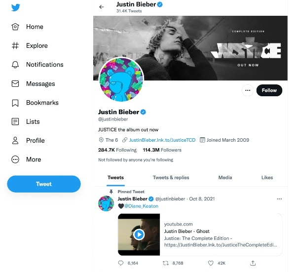 Twitter for musicians - Pin your music video 