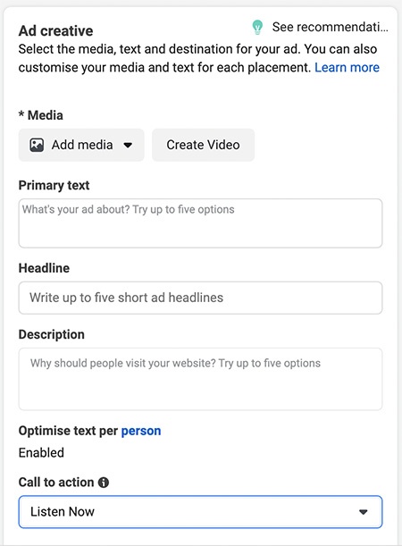 A Musician’s Guide To Facebook and Instagram Ads - upload your content