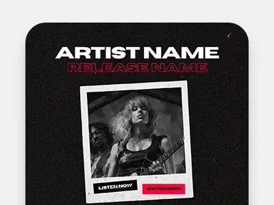 Grunge Black & Red EPK template