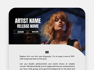Black & White Swish EPK template