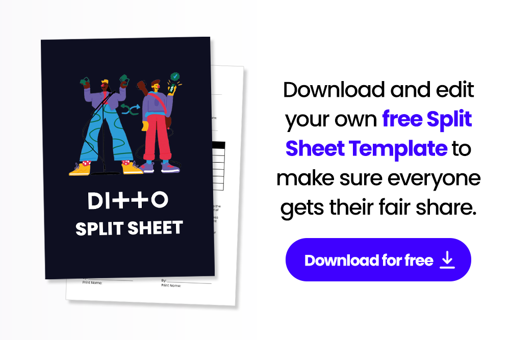 Download your free music split sheet