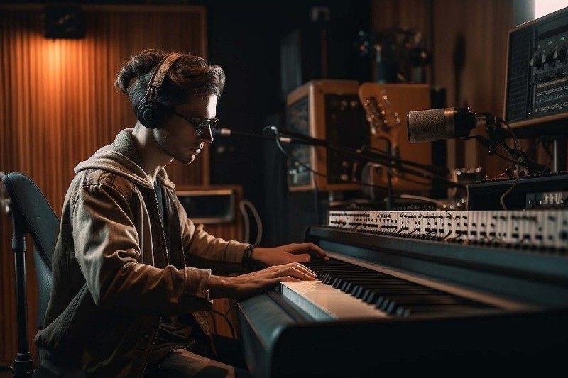 How to Get Signed to a Record Label - musician in studio