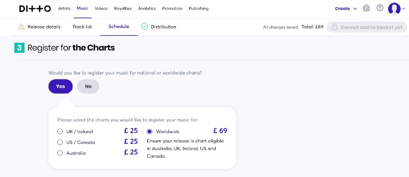 How to Land on Top Music Charts - Ditto Release Builder