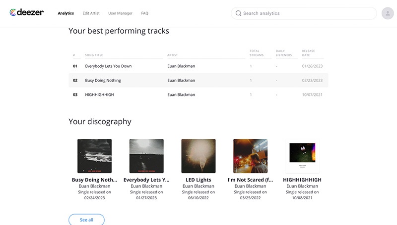 Wie du dein Deezer-Künstlerprofil beanspruchst und bearbeitest - Deezer analytics