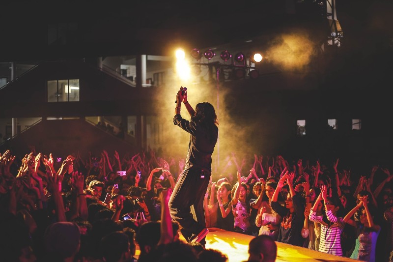 How to Start a Record Label - artist performing to a live crowd